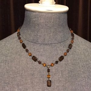 Brown Glass Bead Necklace